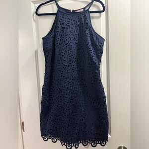 Lily Pulitzer halter blue cutout dress